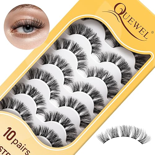 Miniatura 2 de QUEWEL - Pestañas en racimos individuales con tallo ancho, mix de 8 a 16mm, para hacer tú mismo en casa, suaves y resistentes con banda delgada,