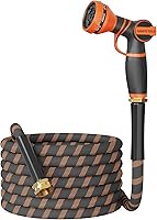 Giraffe Tools 25FT Lightweight Garden Hose 1/2" 600 PSI Burst-Proof, Kink-Free Flexible Hose with 9 Spray Nozzle Patterns