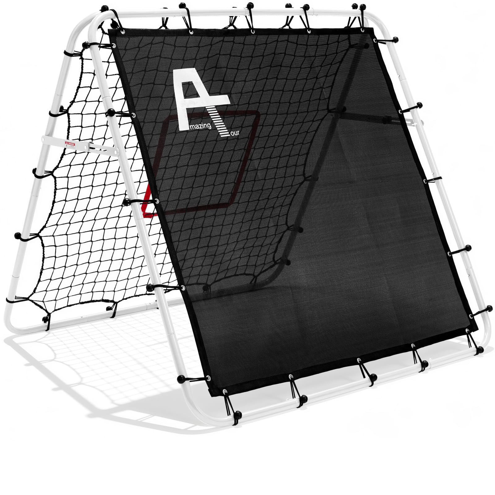 Doppelseitige Rebounder Net Fußball Training Ausrüstung, 100/120/180cm, Fußball Tor Kickback Ziel justierbar für Kinder Spiel Lehre Übung Ausrüstung, Einstellbare tragbare Sport Netze für Garten