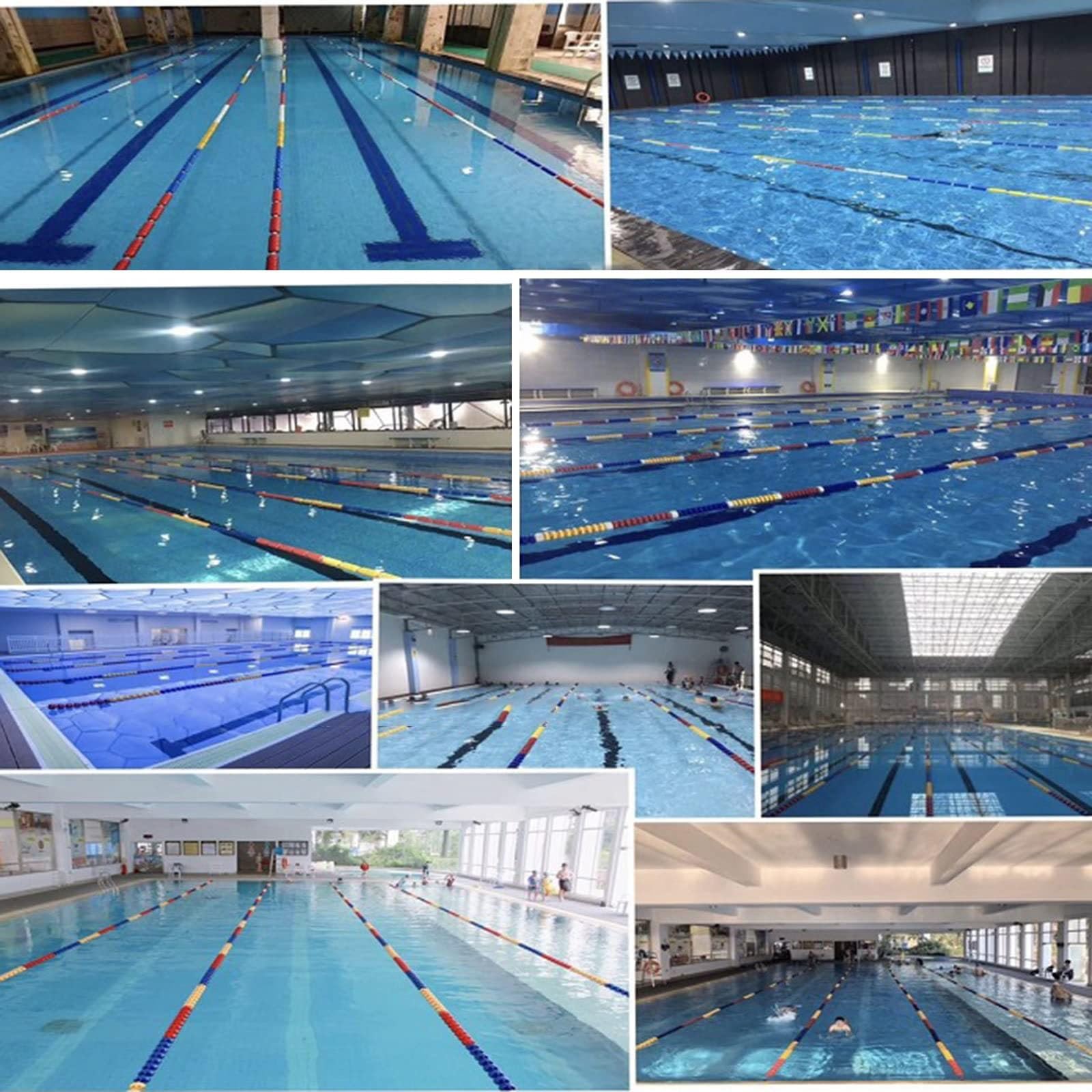 Corde Piscine sécurité Flotteurs De Sécurité De Piscine Réglables, Couloir De Sécurité avec Corde De Séparation avec Accessoires, Kit De Ligne De Flotteur Natation(L 17m)