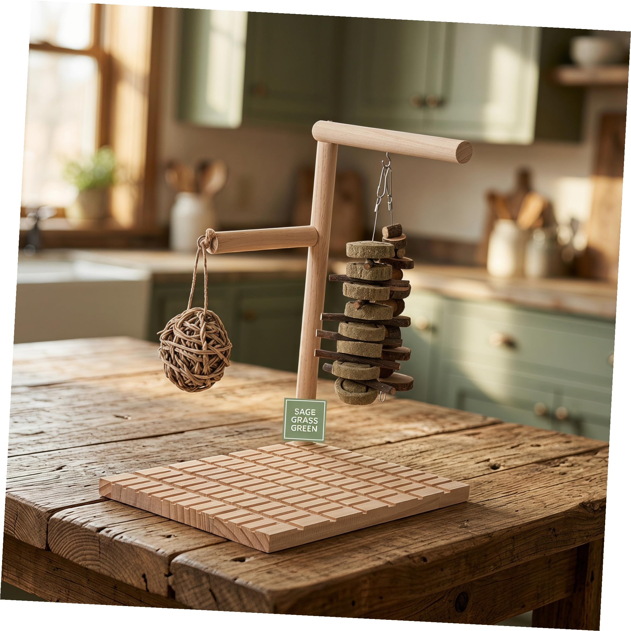 Supvox Kaninchen Kauspielzeug 33x26x20cm mit Fußkomfort und Interaktivem Spiel für Kleine Haustiere Wie Meerschweinchen und Hamster