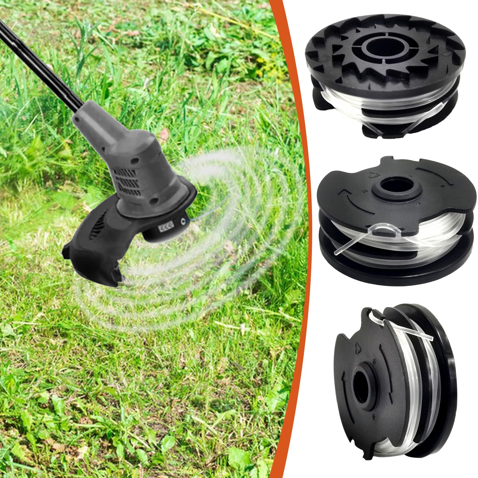 Bobine Ricambio Per Decespugliatore Parkside - 8 Bobine + 2 Coperchi