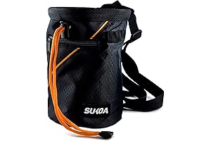 SUKOA CHALK BAG FOR CLIMBING- WITH 2 LARGE ZIPPERED POCKETS