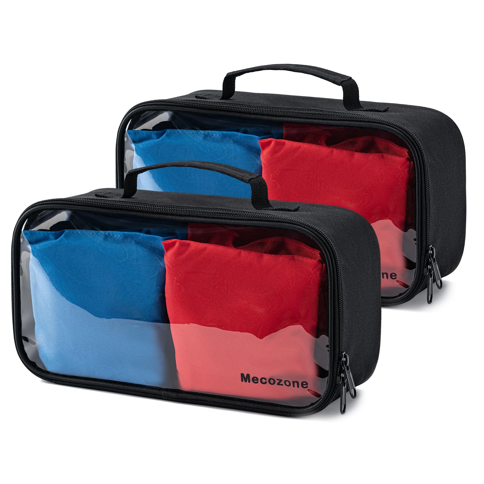 Cornhole Bags Carrying Case 2 PCS, Holds 8 Bean Bags, Black