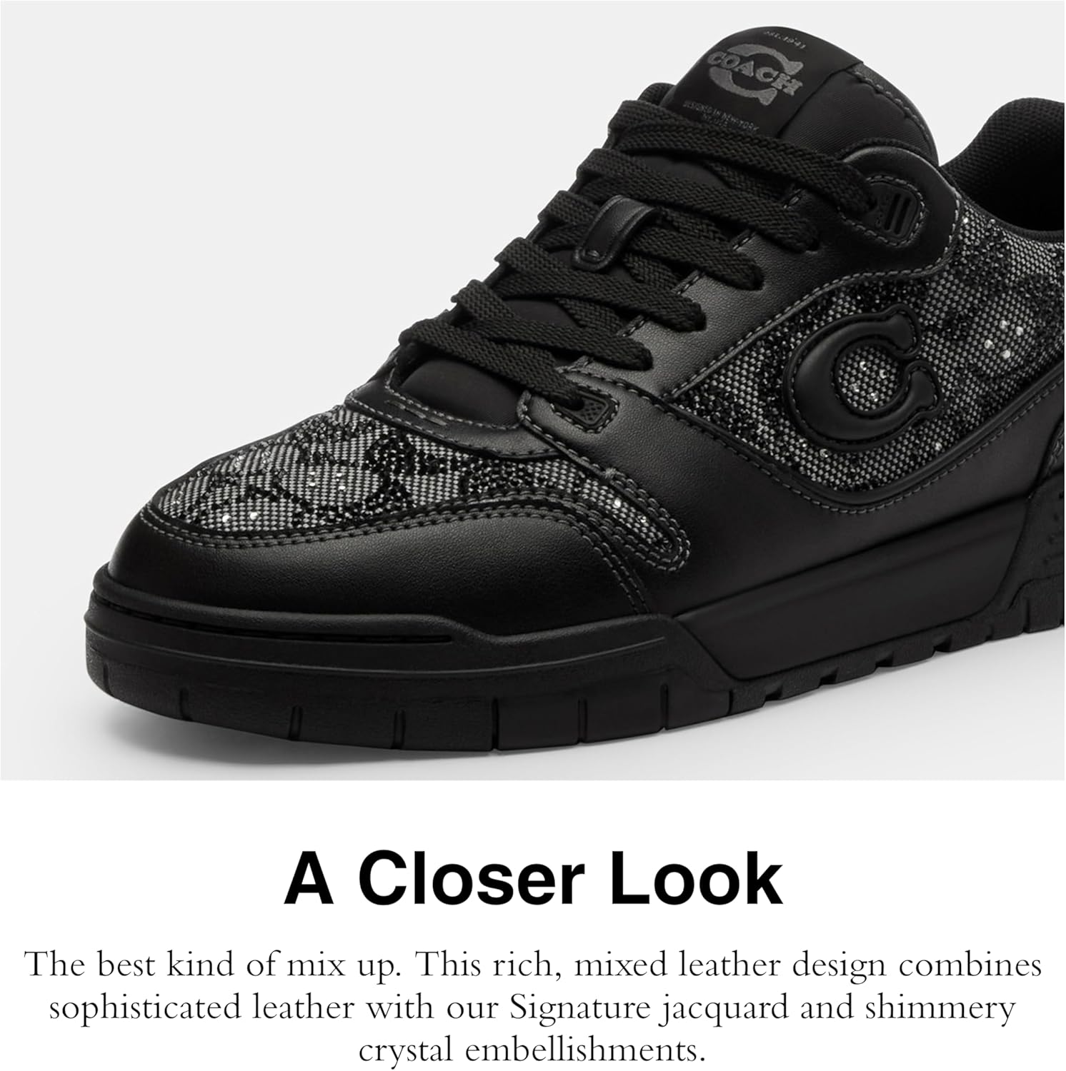 Coach Womens Soho Sneaker in Crystal Signature Jacquard - Image 4