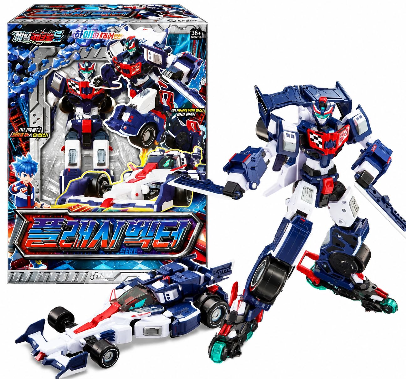 RaoNEE Metal Cardbot S FLASHVECTOR Flash Vector Transforming Robot Race Formula Car 플래시벡터