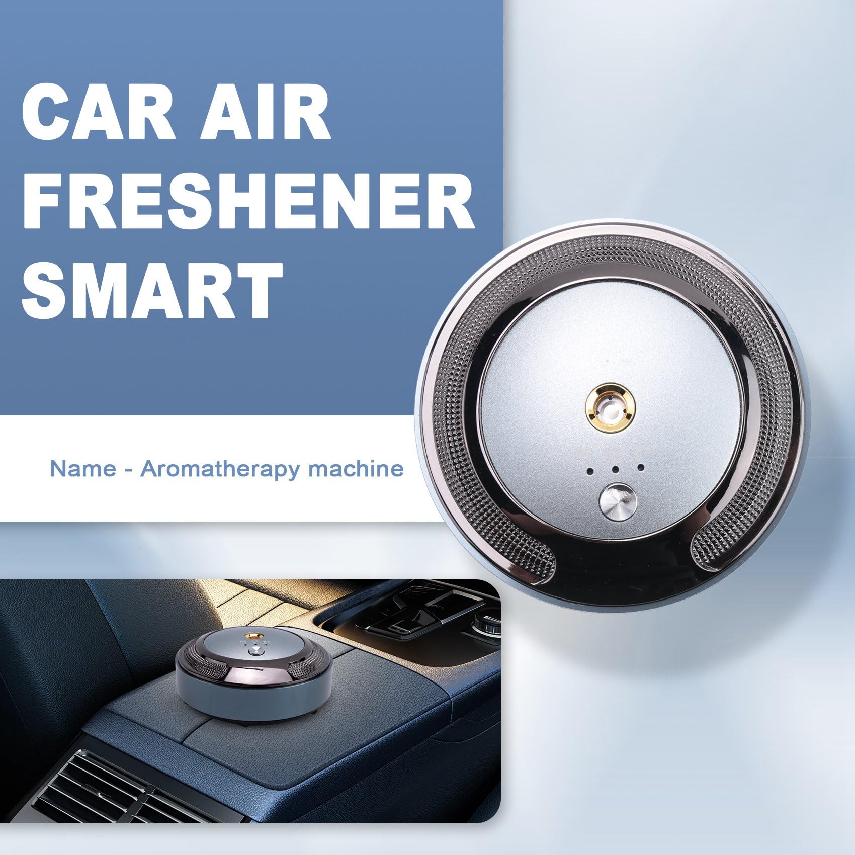 Ambientador para Coche, Difusor de Aroma Inteligente para Coche, Instrumento de Aromaterapia Inteligente para Coche, Purificador de Aire con Fragancia para Coche