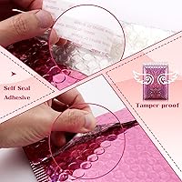 Vista 5 de 30 sobres holográficos de burbujas, sobres metálicos de burbujas de 11 x 7 pulgadas, sobres acolchados de poliéster, bolsas de envío impermeables