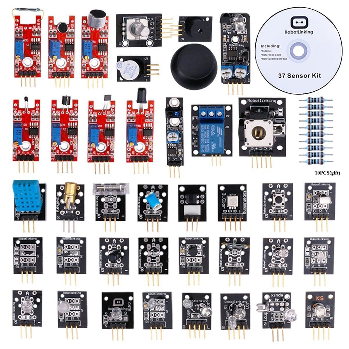 Electrobot 37 in 1 Sensor Modules Kit for Arduino & Raspberry Pi & MCU With Instruction Guide