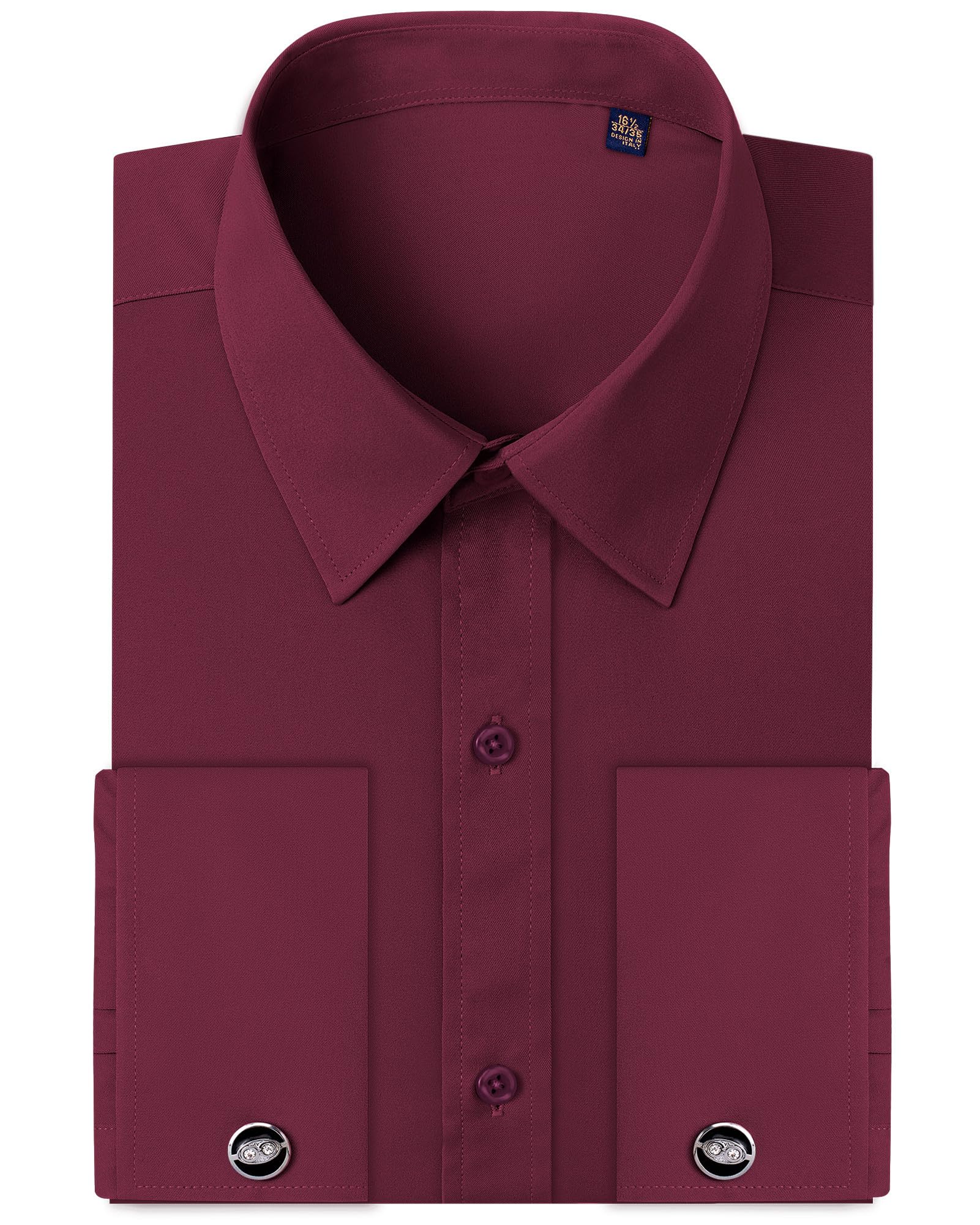 Alimens &amp; Gentle French Cuff Regular Fit Dress Shirts (Cufflink Included)