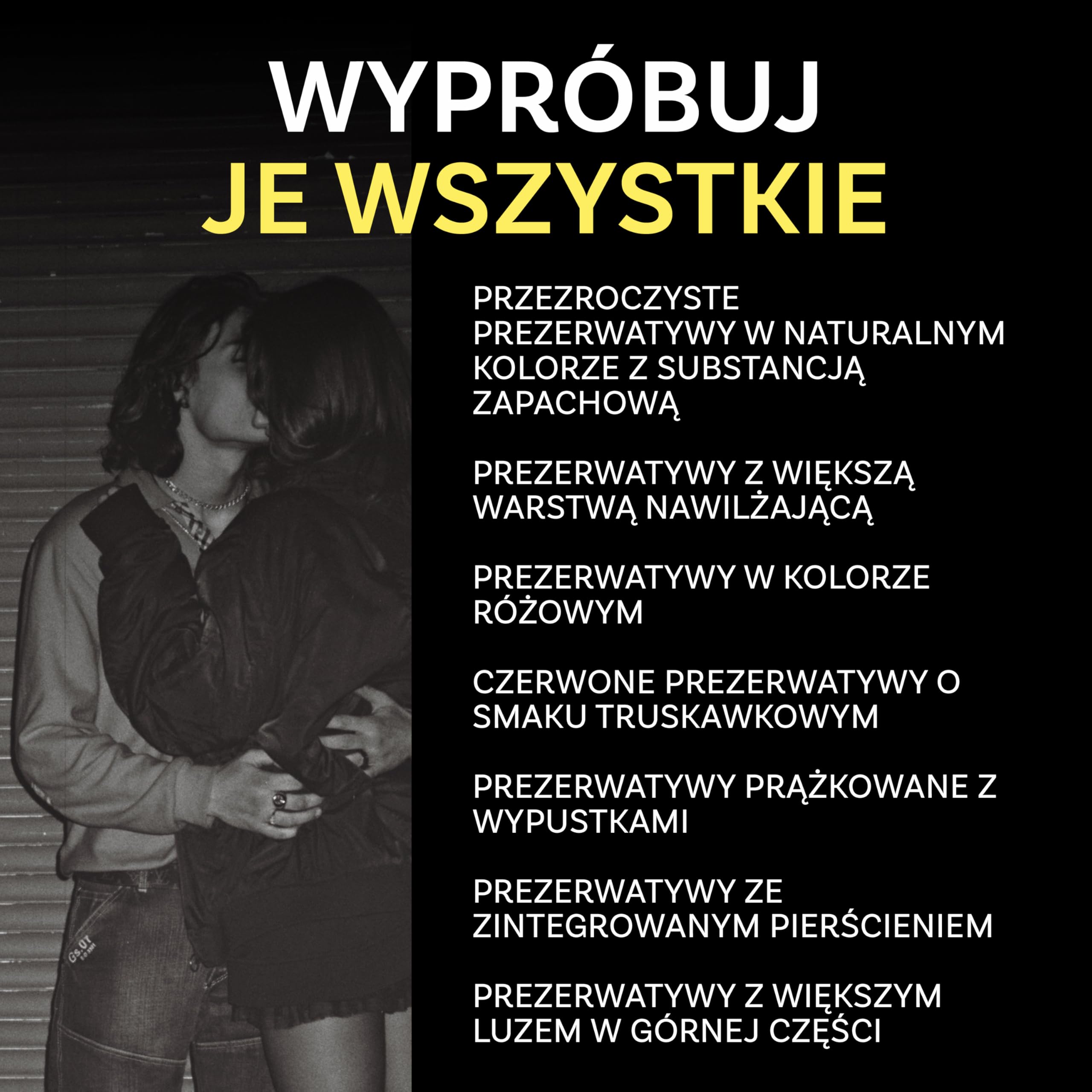 BILLY BOY Prezerwatywy | Alles Liebe od Zestaw 50 prezerwatyw w różnych rozmiarach | przezroczyste, kolorowe, owocowe, z prążkami/wypustkami i z wbudowanym pierścieniem | (1 × 50 sztuk)