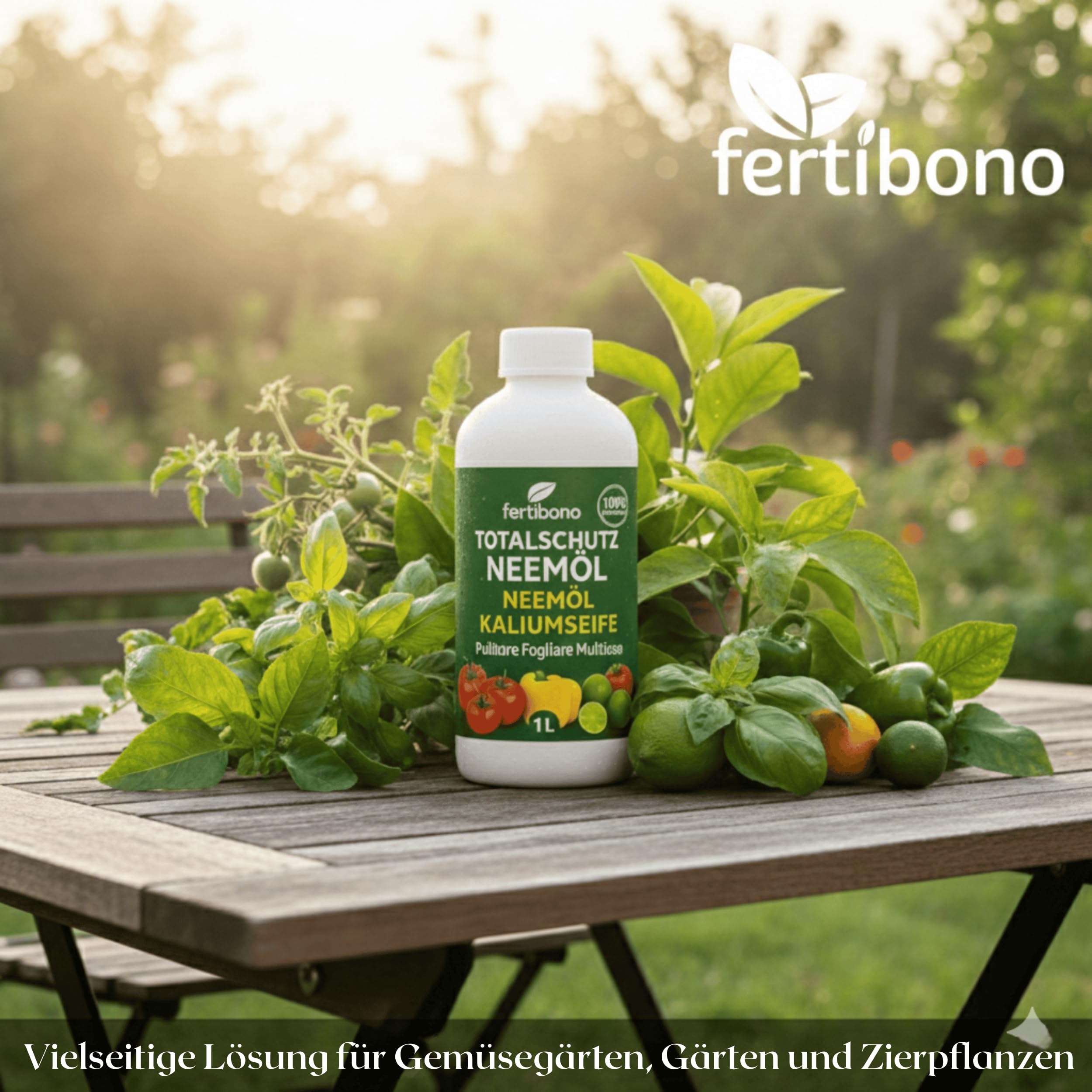 FERTIBONO Neemöl & Kaliseife 1L | Natürliche Pflege für Garten & Gemüse | Hält Blätter sauber & fördert Vitalität | Ohne Chemie