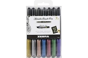 Zebra Metallic Brush Pens: Transform Your Art with Radiant Shimmer