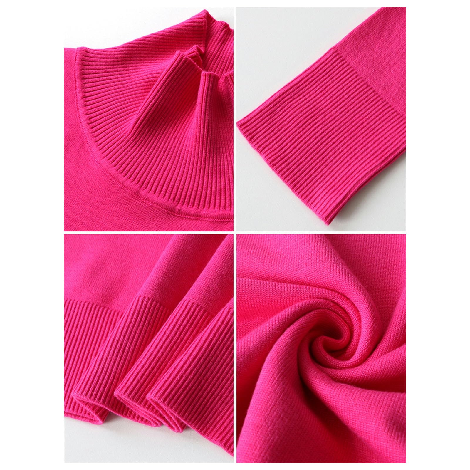 TEidea Swetry damskie różowe czerwone jesień zima damskie swetry golf oversize sweter vintage tkany styl dla kobiet, pomarańczowy, S
