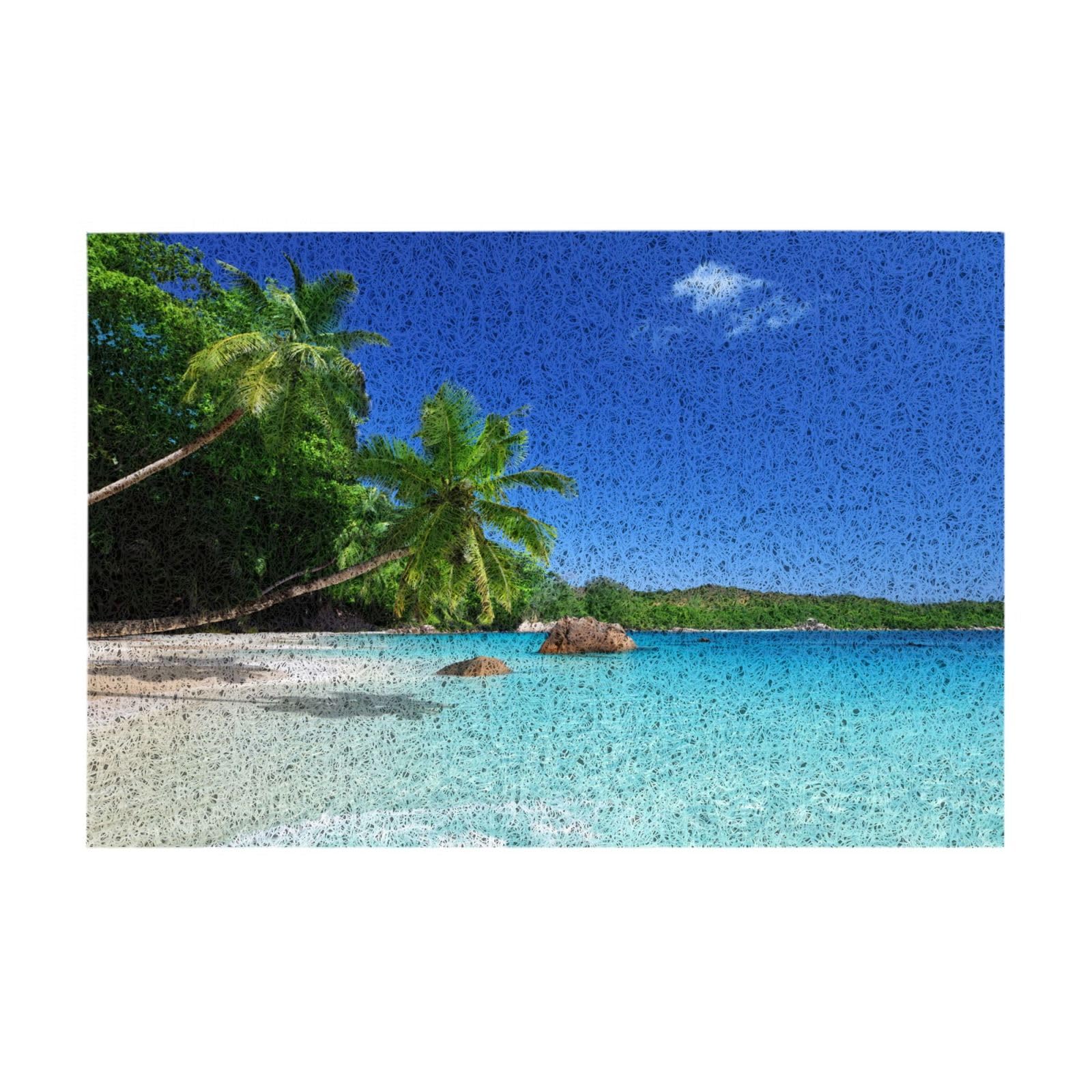Paillasson antidérapant PVC VACSAX tapis entrée intérieur imperméable tropical