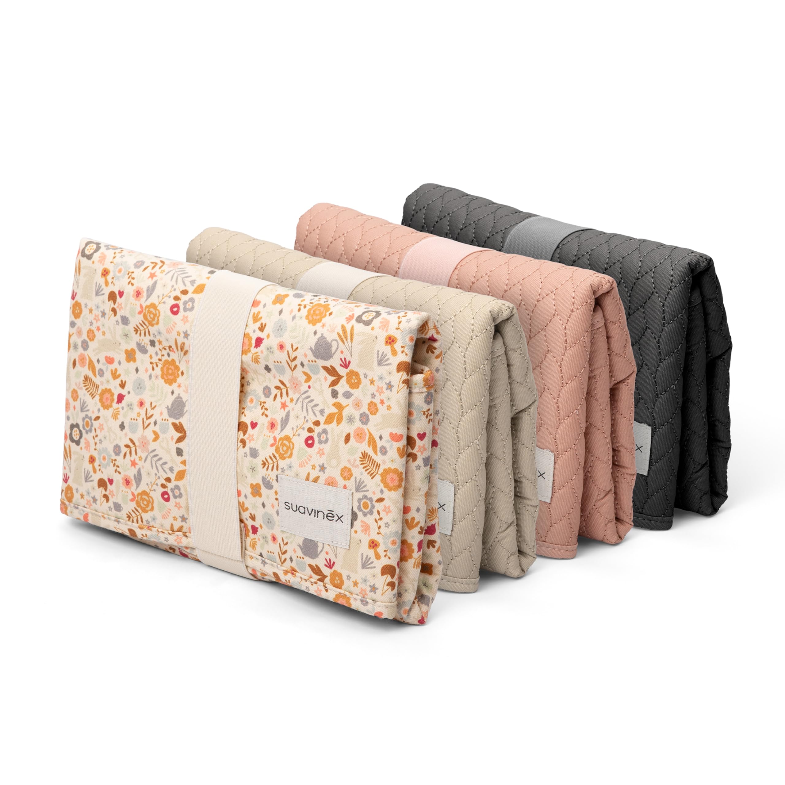 Suavinex, Matelas à Langer Bébé Portable, Tapis à Langer de Voyage, Imperméable, Traitement Waterproof, Pliable, Rembourré, Facile Nettoyer, à Plier et à Ranger dans le Sac, Cadeau Nouveau-né, Beige