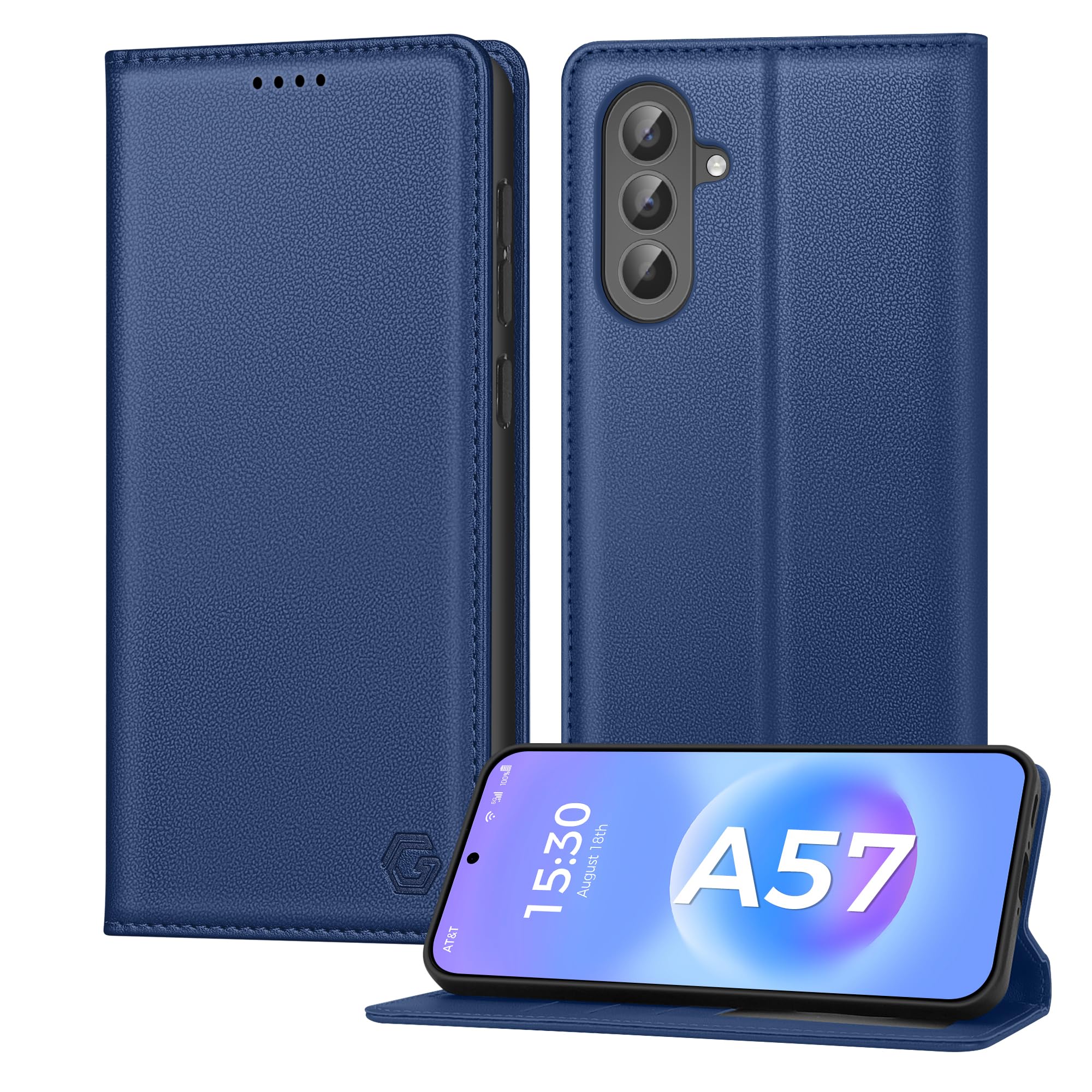 Kirnntca Handyhülle für Samsung Galaxy A57 5G Hülle, Kartenfach Premium PU Leder Klapphülle Schutzhülle, Standfunktion Tasche Flip Case für Samsung Galaxy A57 5G