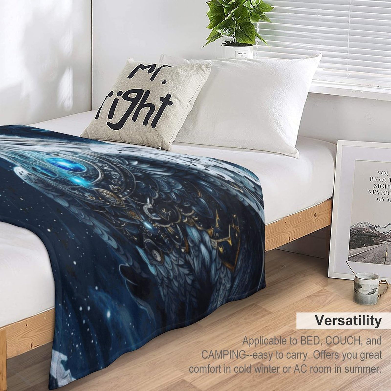 Adler 3D-Digitaldruck Kuscheldecke 100% Flannel 150×200cm