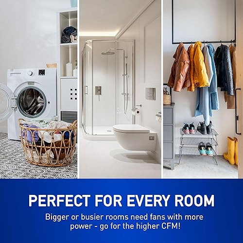 Miniatura 6 de Ventilador Panasonic FV-1115VQ1 WhisperCeiling DC, 110-130-150 CFM, con tecnología SmartFlow y Pick-A-Flow de flujo de aire y soporte de instalación