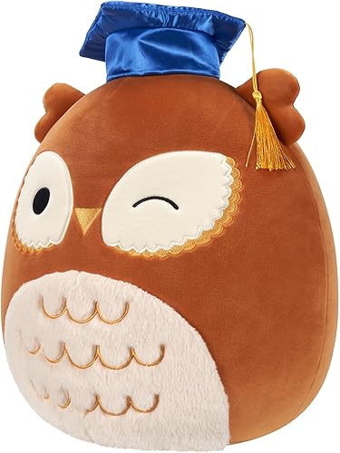 Miniatura 2 de Squishmallows Original Zozo Blue Bigfoot de 12 pulgadas con melena arcoíris y gorra de graduación - Peluche oficial de Jazwares
