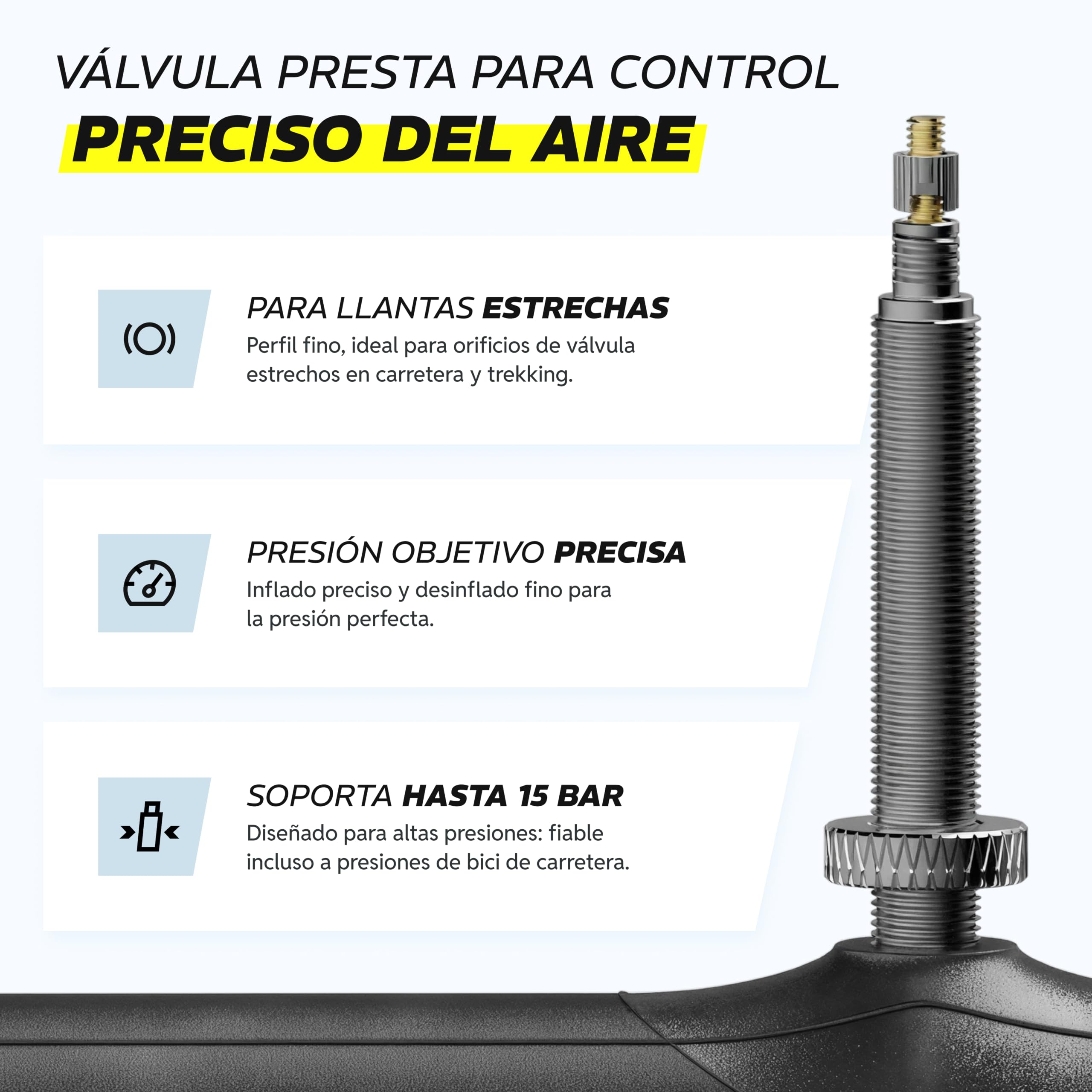 Alphatrail MTB Cámara de Bicicleta Rick 26 Pulgadas SV Presta Válvula 2X Cubierta Compatible Schwalbe, Michelin, Continental, Conti, Maxxis, Vittoria & Kenda