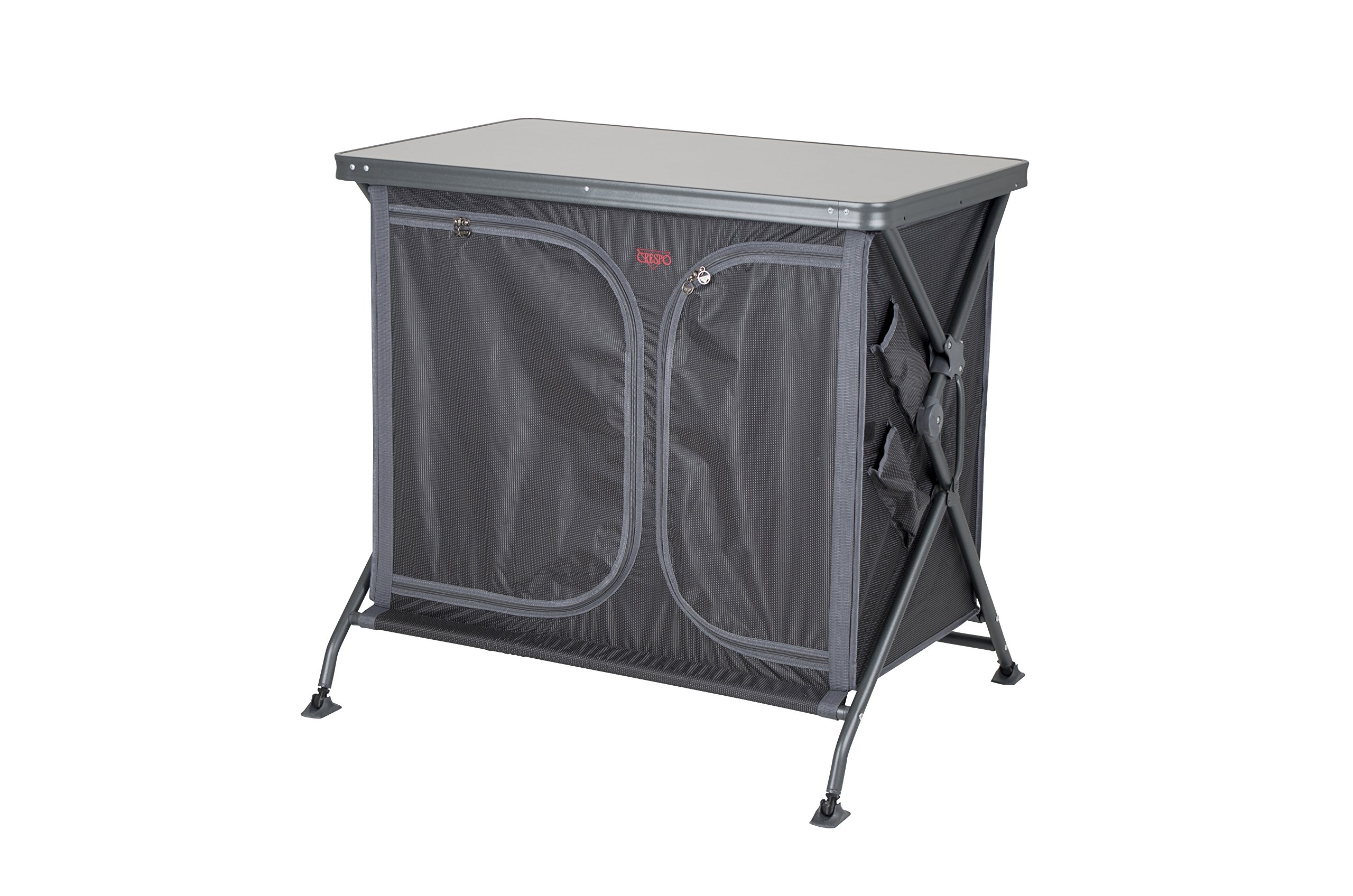 Crespo AP-105 Kücheninsel, schwarz/grau, 68 x 92 x 84 cm