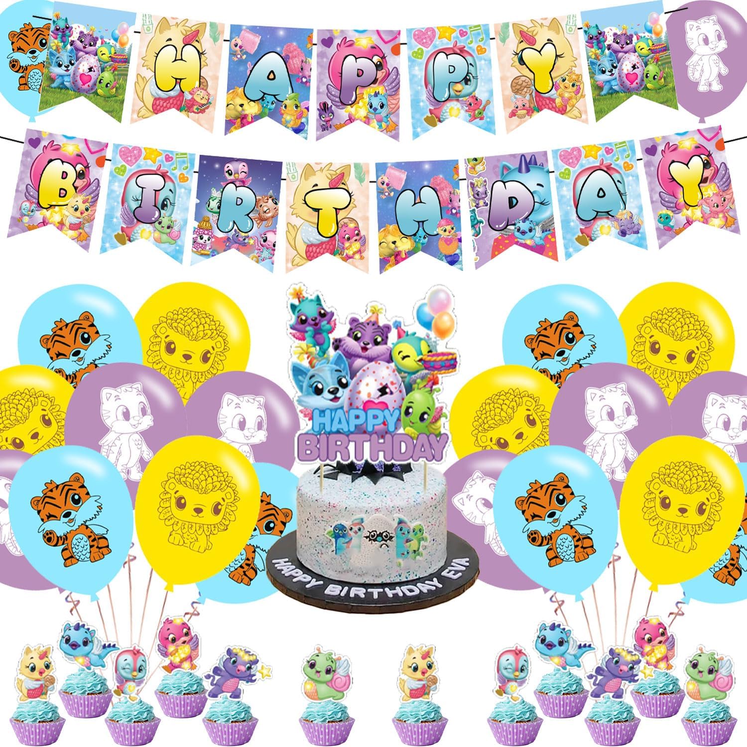 Amazon.com: Hatchimals Party Supplies,Cartoon Hatchimals Party ...