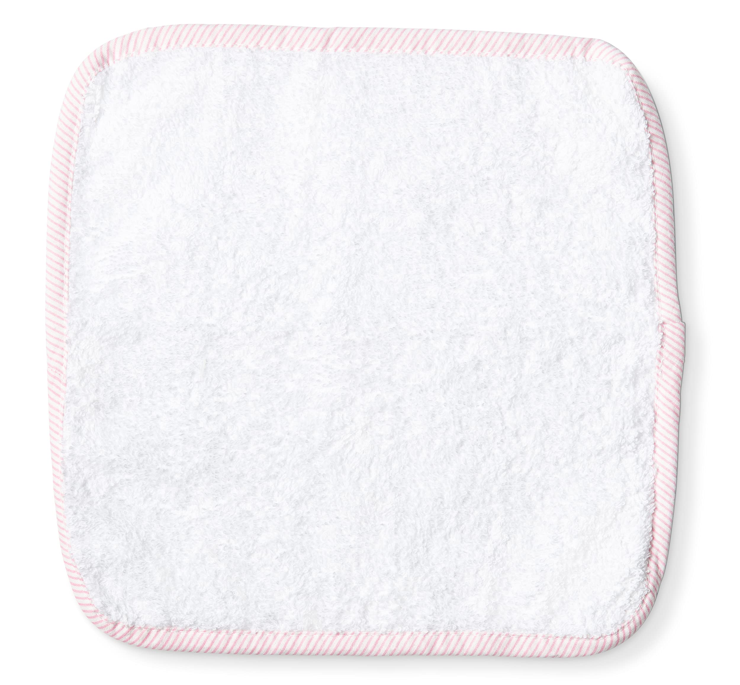 Baby Mode White & Pink Washcloth - Set of 4