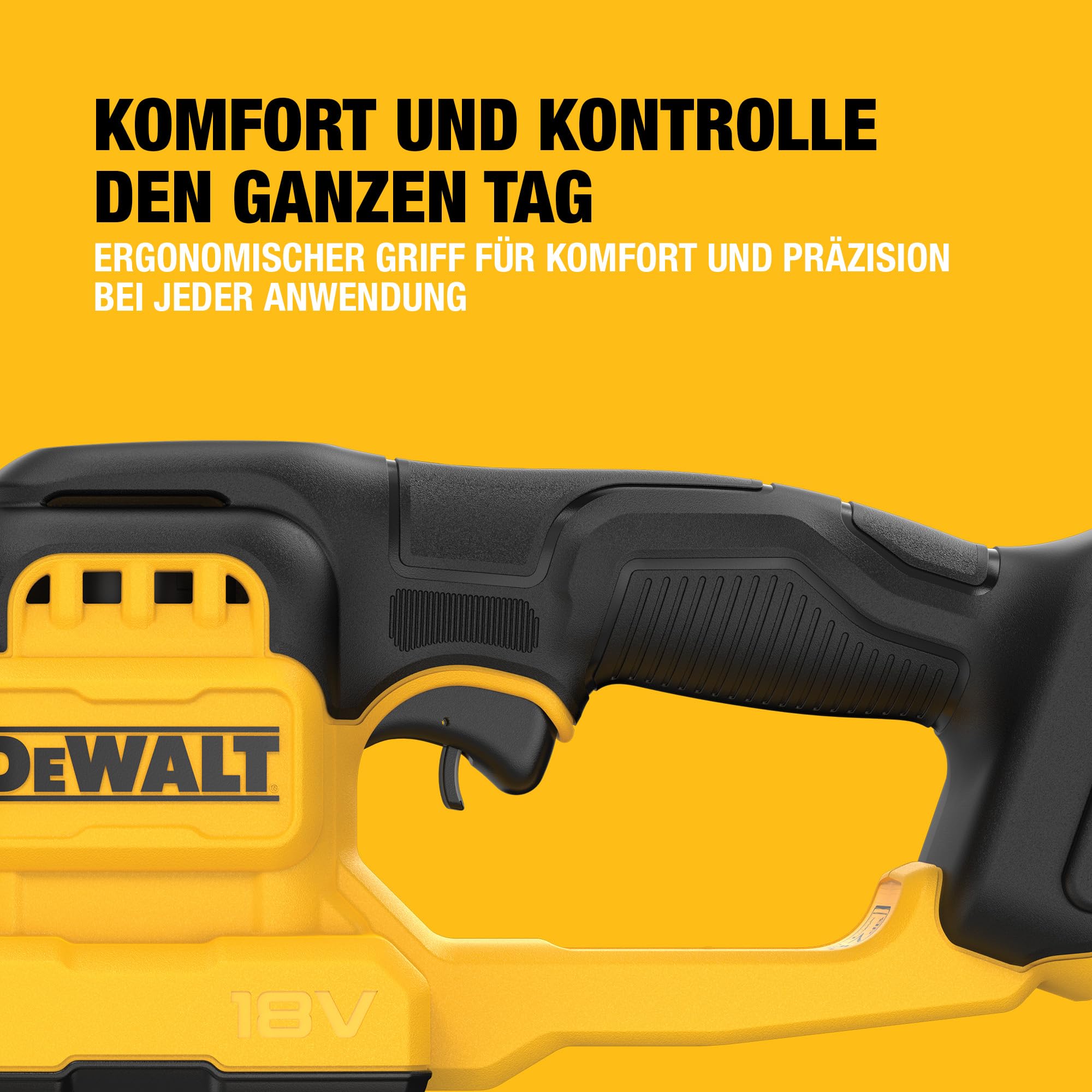 DEWALT Kompakte Heckenschere 18 V XR 20 cm mit vollflächiger Klingenhülle und Aufhängehaken. Leicht, Präzisionsklingen, XR-kompatibel, nur Werkzeug, DCMHT520N-XJ