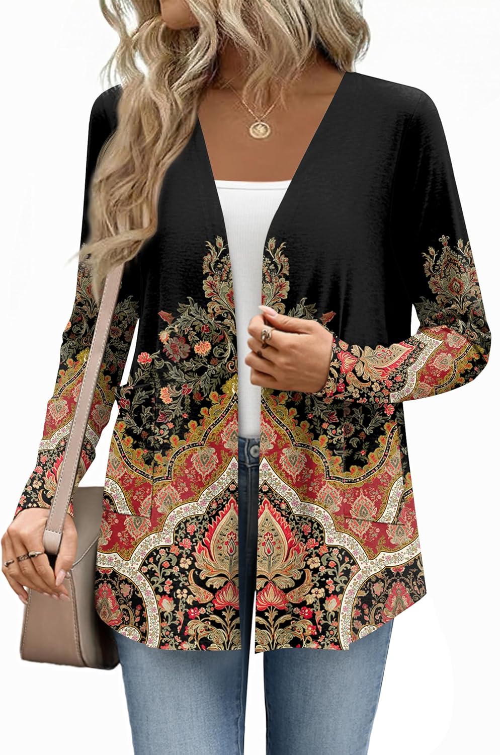 Zeagoo Lightweight Cardigan for Women 2026 Long Sleeve Open Front Casual Cardigans with Pockets