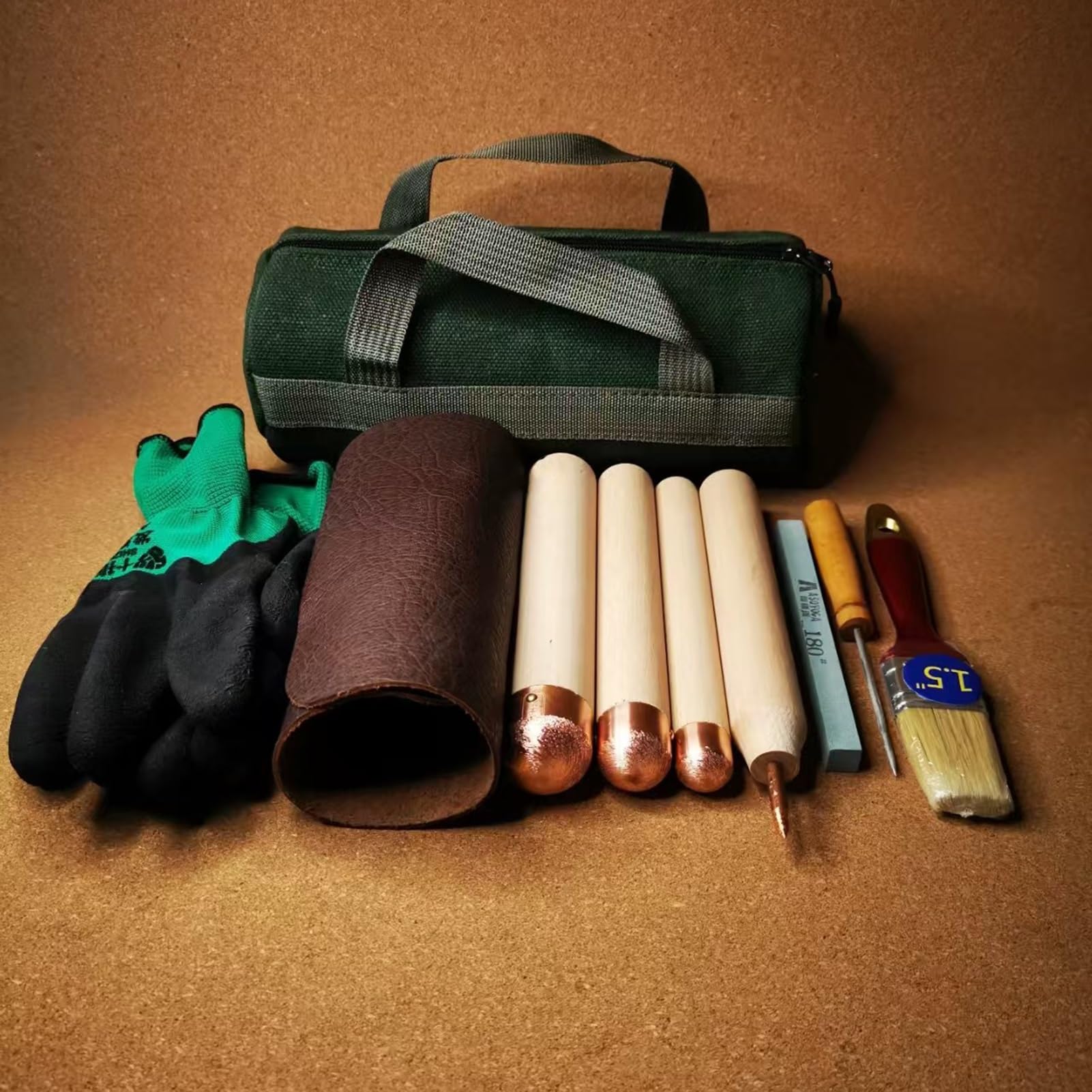 ARCVOX DIY Stone Age Toolkit Copper Boppers, Flint Knapping Tool Pressure Flakers, Tools Set for Volcanic Glass Dragon Crystal, Notching Tools Ishi Sticks
