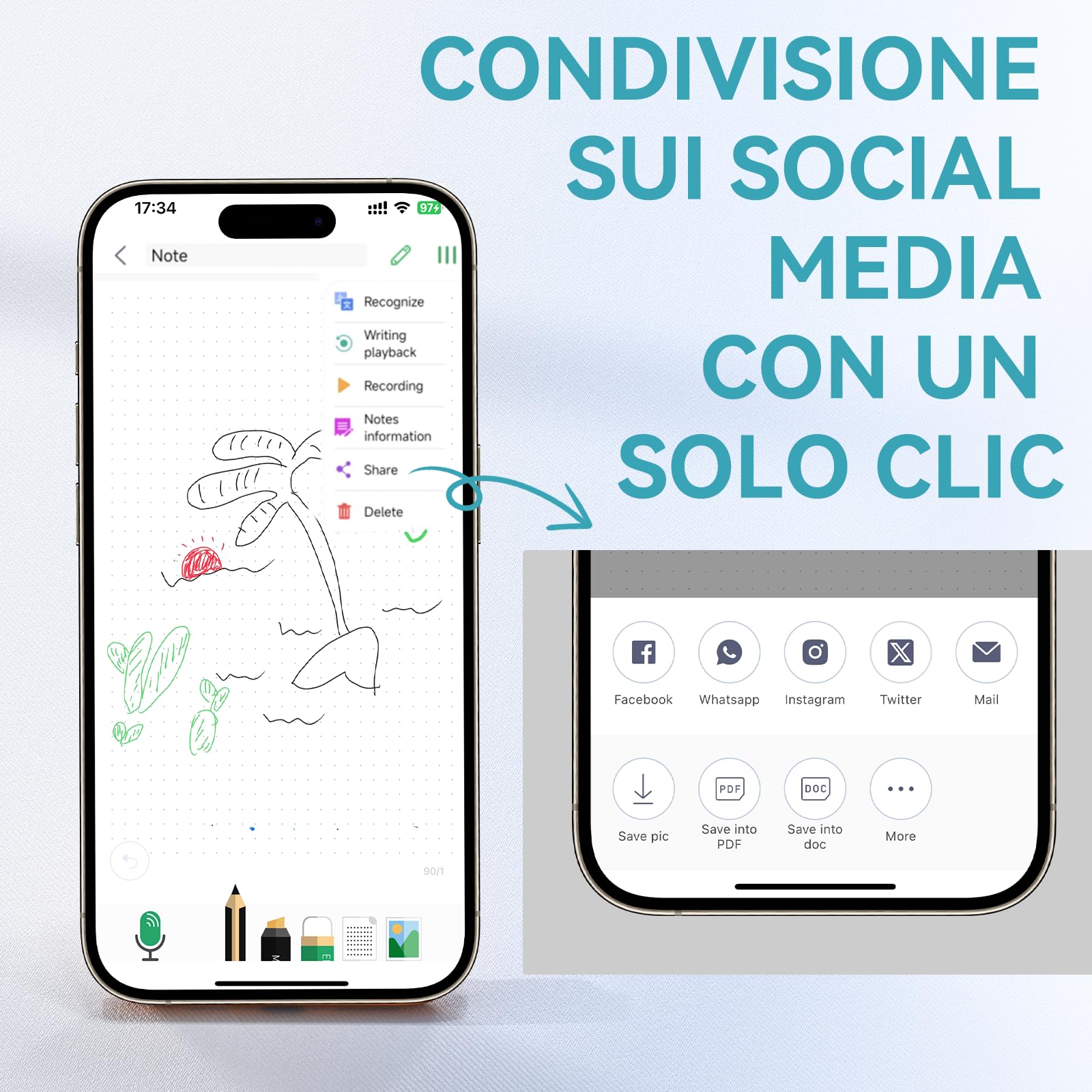NEWYES Syncpen Set di 4 penne intelligenti con taccuino digitale (riutilizzabile) Bluetooth Wireless OCR penna digitale per studenti, progettisti, uomini d'affari, per prendere appunti, compatibile