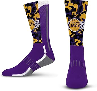 For Bare Feet NBA mens Nba Digi Mashup Crew Sock Large
