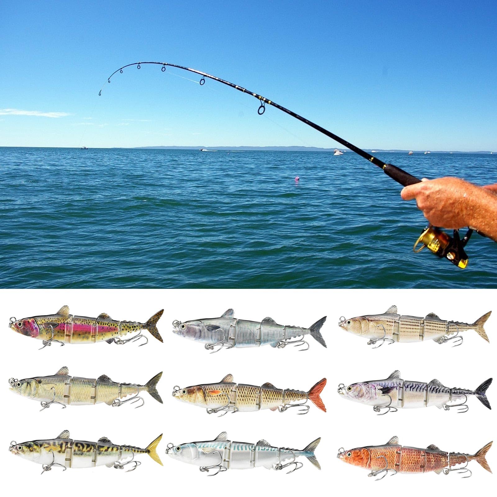 Swimbait Balam Leurre De Pêche 4 segments articulés pêche