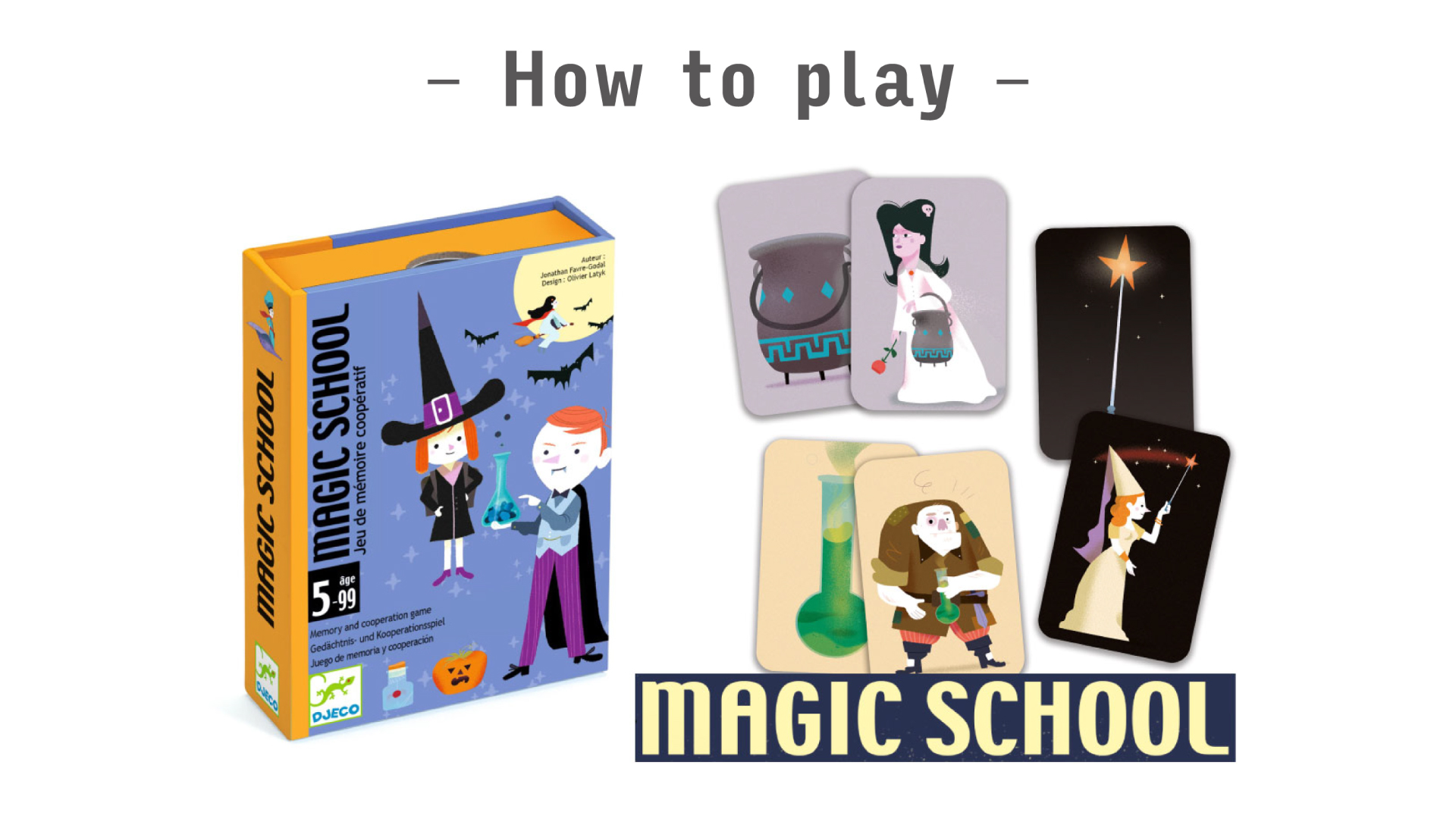 Amazon.co.jp: DJECO ジェコ マジックスクール カードゲーム 記憶