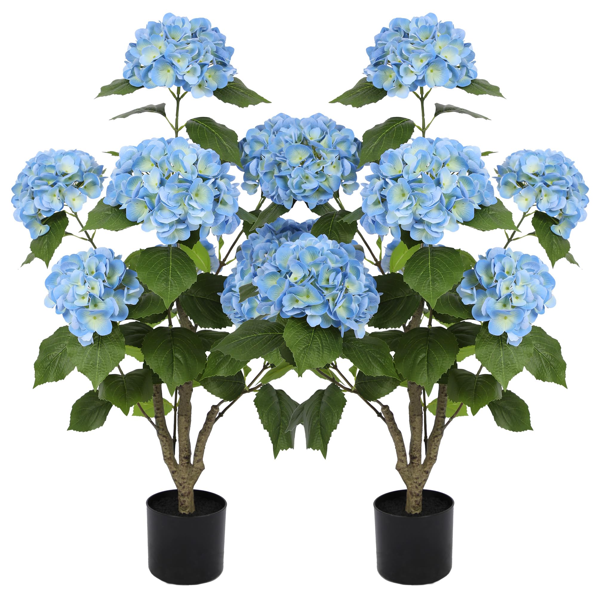 Nafresh 3FT Real Touch Faux Hydrangea Tree Outdoor 2 Pack