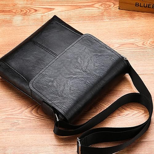 Miniatura 4 de Bolso de hombro pequeño, bolso cruzado para hombre, bolso vintage de piel sintética para oficina, bolsa de negocios para hombres, bolso con
