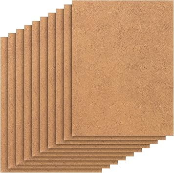 10 PCS A3 42 x 32 cm MDF Board, 2mm Thick Wooden Board Medium Density Fiberboard Replacement, Blank Hardboard Sheets Chipboard Panels for DIY, Painting, Engraving