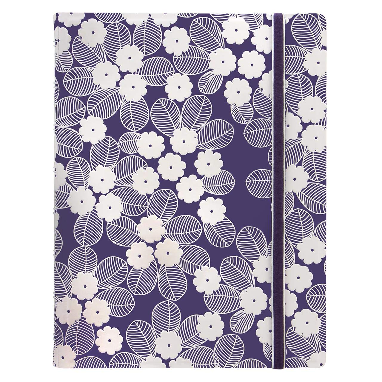 Carnet de notes rechargeable Filofax A5 violet blanc cahier reliure spirale 115069