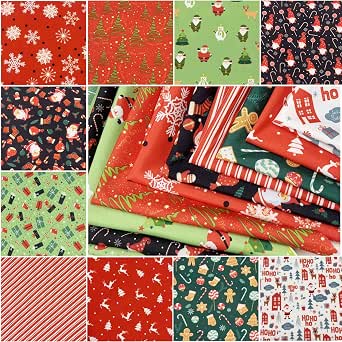 Lot De 10 Carrés De Tissu Coton Pâques (25x25 Cm) - Thème œufs, Lapins - Pour Patchwork, Couture, Loisirs Créatifs
