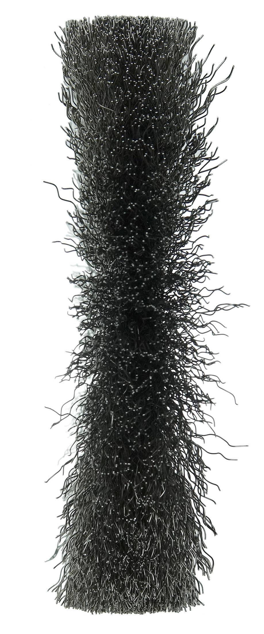 Weiler, Spazzola rotonda Trulock con fili metallici intorno e foro rotondo, in acciaio inossidabile 302, filo crimpato, diametro: 15 cm, diametro del filo: 0,02 cm, diametro asta: 1,5 cm, lunghezza setole: 3,6 cm, larghezza spazzola: 1,9 cm, 6000 giri/min