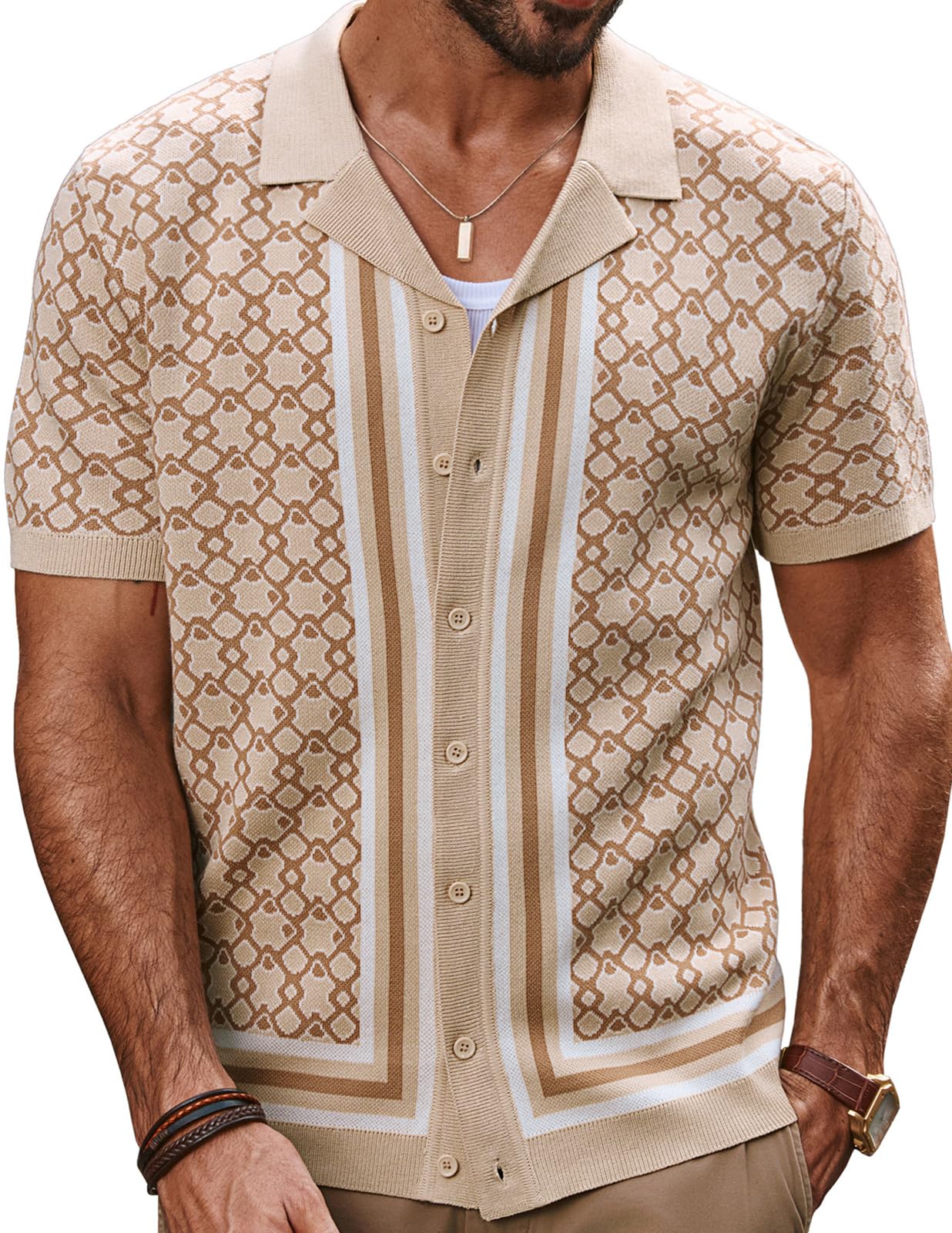 PJ PAUL JONES Cuban Collar Knit Polo