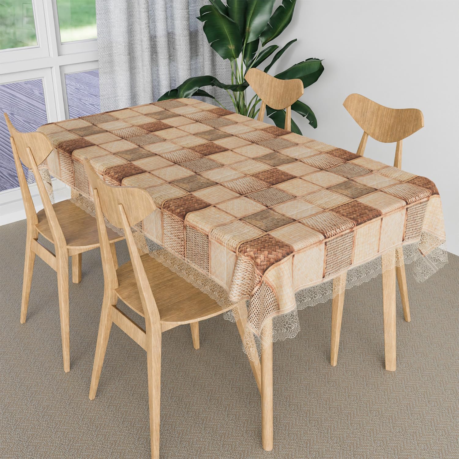 Kuber Industries Dining Table Cover | Kitchen Dining Tablecloth | 4 Seater Center Table Cover | Dining Table Cover for Hall Décor | Chatai Kitchen Tablecloth | 45x70 | Brown (B0CJM22JVS) Amazon Price History, Amazon Price Tracker
