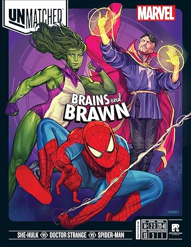 Unmatched: Marvel - Brains and Brawn - Juego de superhéroes de lucha de estrategia para familia, adolescentes y adultos por Restoration Games
