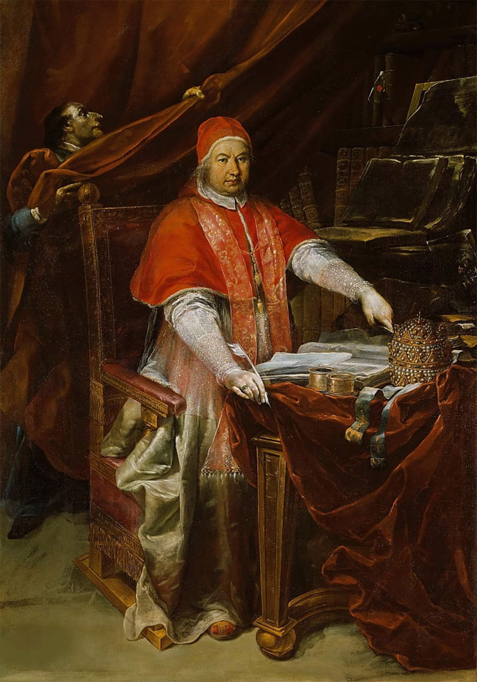 POSTERIIk Vintage Art Print Images Pictures Print Portrait of the Benedict Xiv by Giuseppe Maria Crespi Modern Colour Posters for Office Home Decor 60x90cm