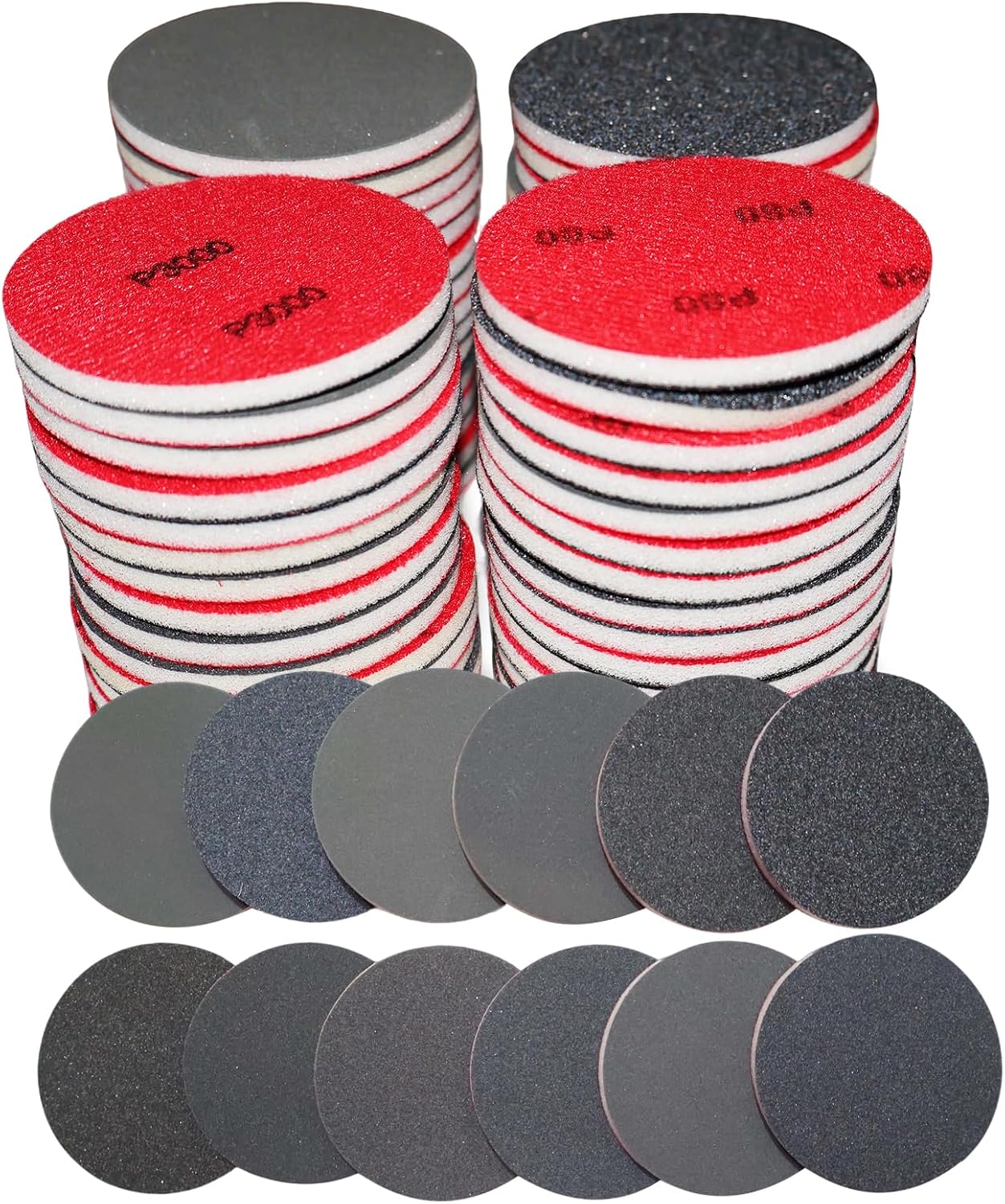 60 Pcs 3 Inch Round Sanding Sponge, 80-3000 Grit, Hook and Loop | Washable Reusable Foam Sanding Pads, Wet & Dry Use, For Wood, Metal, auto body. Fits most 3" sanding blocks & rotary tools.