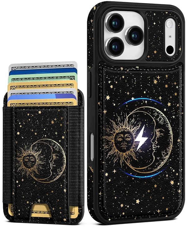 Shorogyt for iPhone 18 Pro Max/17 Pro Max Wallet Case for Women, Sun Moon by Shorogyt - Used condition - US$15.79