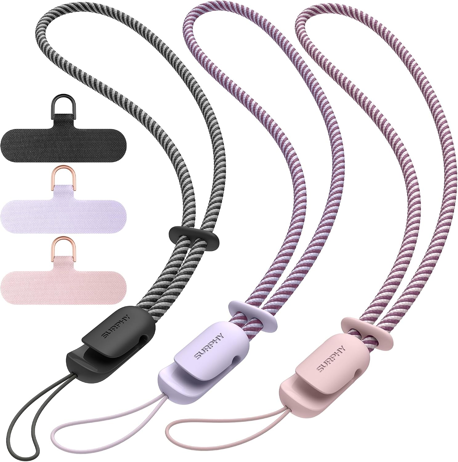 SURPHY 3 Pack Phone Wrist Strap, Phone Lanyard with Cellphone Tether Tab