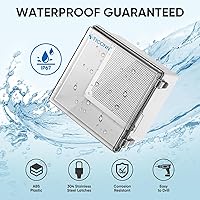Vista 2 de TICONN - Caja de conexiones eléctricas impermeable IP67, recinto de plástico ABS con tapa con bisagras con placa de montaje, soportes de pared