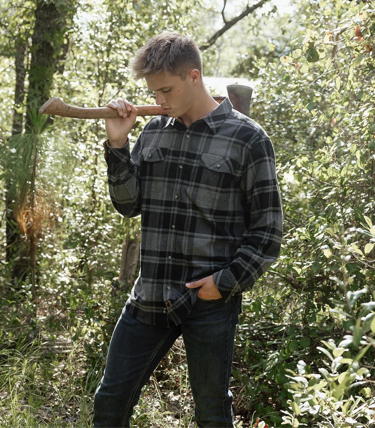 Legendary Whitetails Mens Flannel Shirt Long Sleeve Button Down Relaxed Fit - Image 2